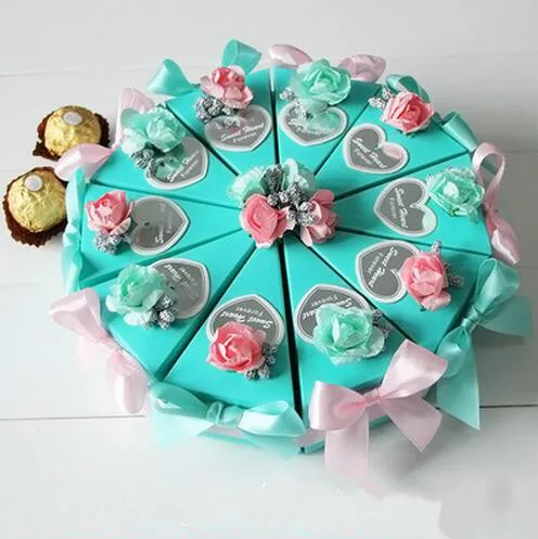 Новинка 50 шт. креативные Романтические Золотые синие фиолетовые цветы с бантом