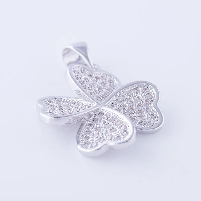 Женские микро проложить трендовые 4 сердца клевер Цветочная подвеска модные