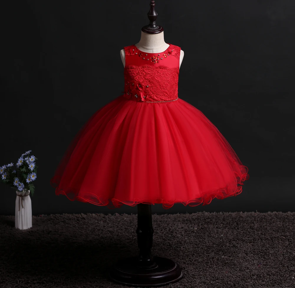 New Baby Girl Clothing girls dress European and American sleeveless Lace Full Moon Wedding Child Princess | Детская одежда и обувь