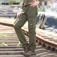 women autumn pants loose military style women pants cotton solid pockets cargo pants for woman large size female joggers women