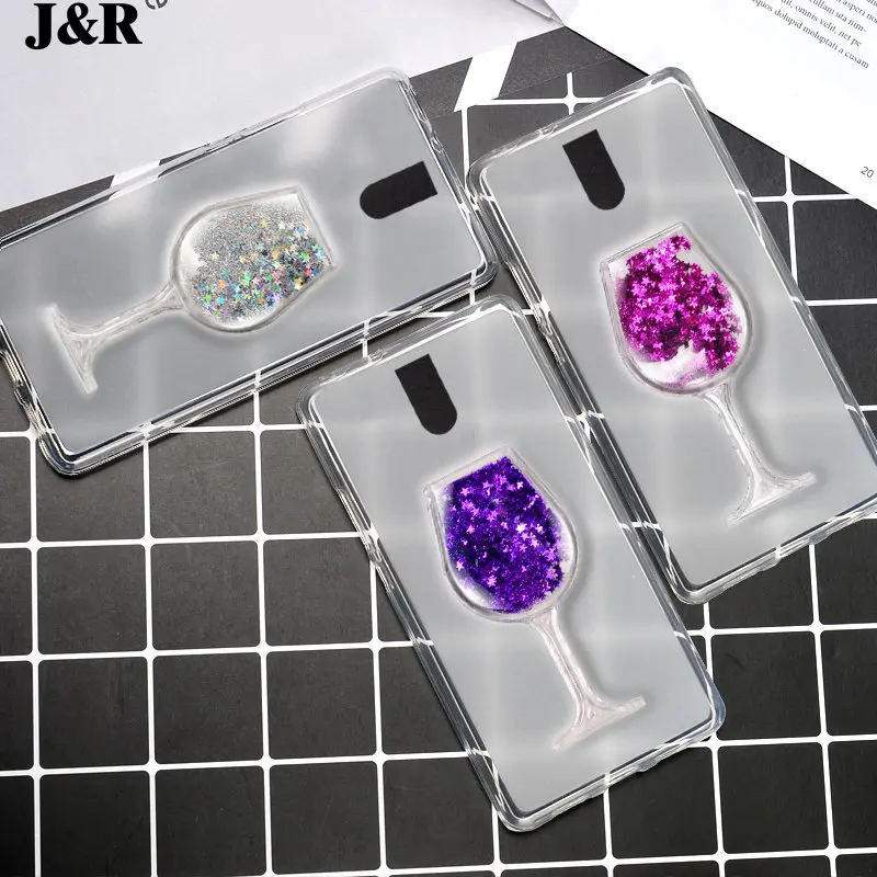 Case For Doogee BL7000 Liquid Quicksand Cover BL 5000 Glitter Wine Glass Transparent Clear Soft TPU Shining Silicone |