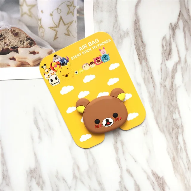 Easy bear Универсальный кронштейн-подставка для телефона, расширяющаяся подставка, растягивающийся держатель для телефона, милая мультяшная подставка для iphone 6s 7 8 X XS MAX XR - Цвет: Easy bear