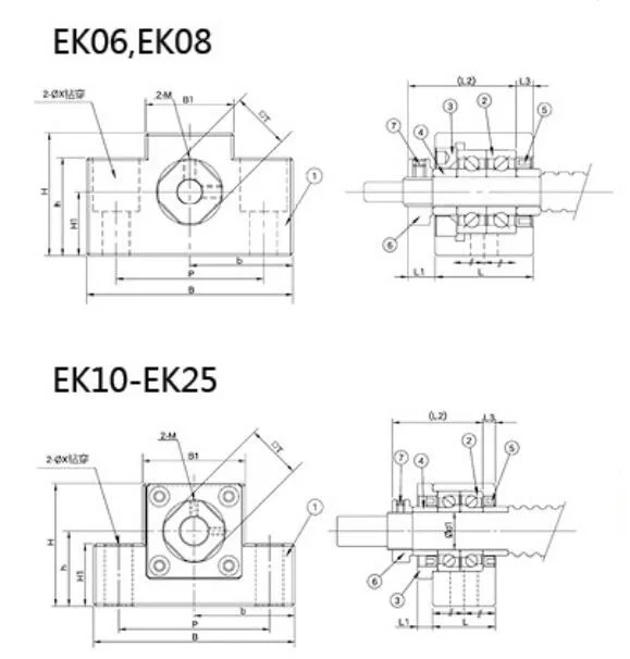 Линейный подшипниковый поддерживающий блок EK12 + EF12 | Обустройство дома
