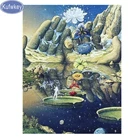 Ручная Алмазная вышивка Будды, 5d алмазная живопись, цветок, полная Алмазная мозаика, картина стразы, вышивка крестиком, искусство