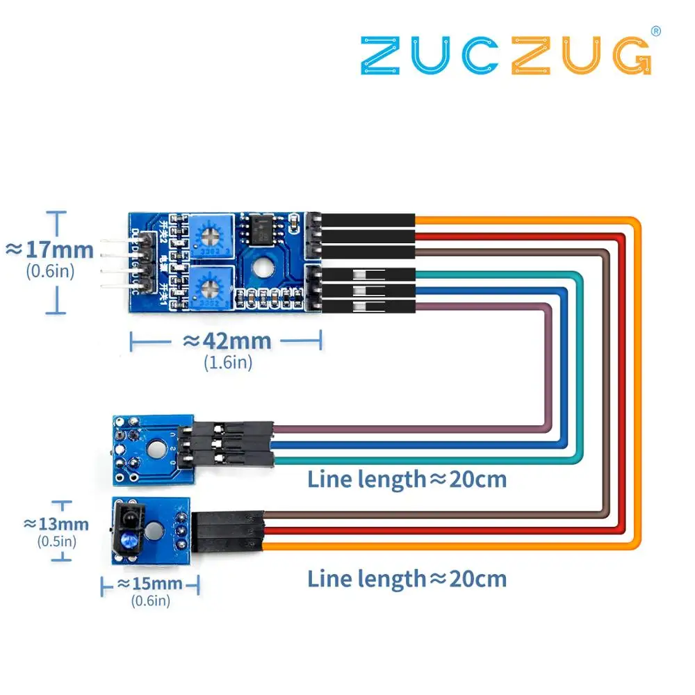 2 сторонний модуль датчика отслеживания черно белая линия фотоэлектрическое