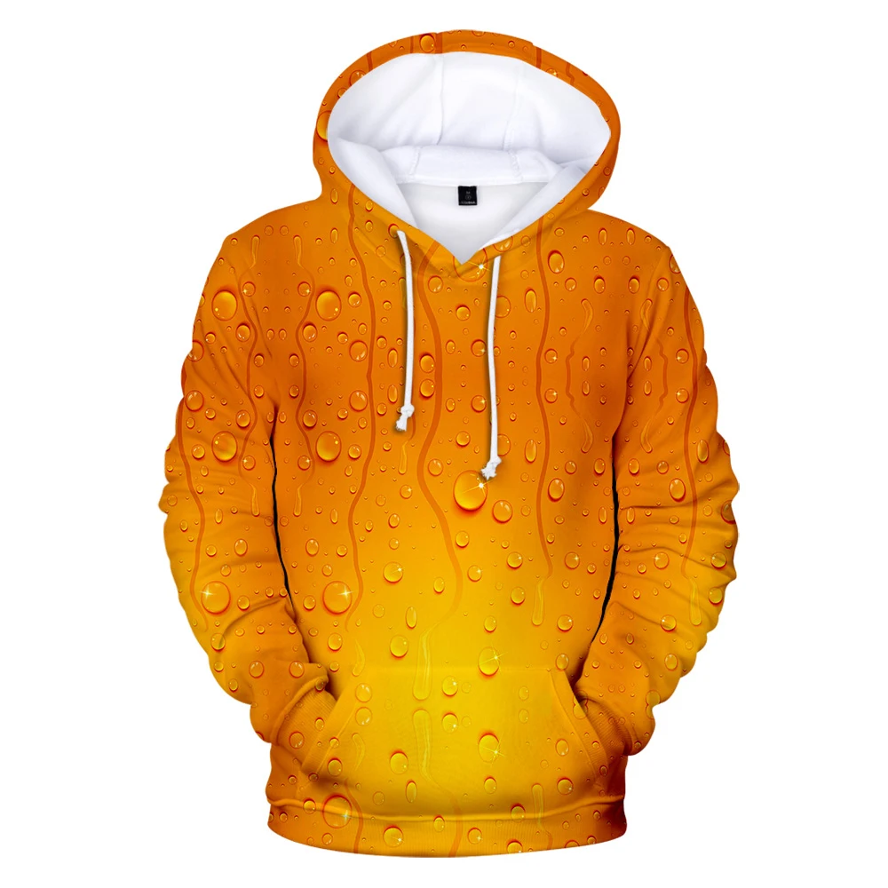 

beer Hoodies 2019 men's clothing brand 3d digital Print beer Hoodie Homme large size 4xL White Wild Sweatshirt Couple Streetwear