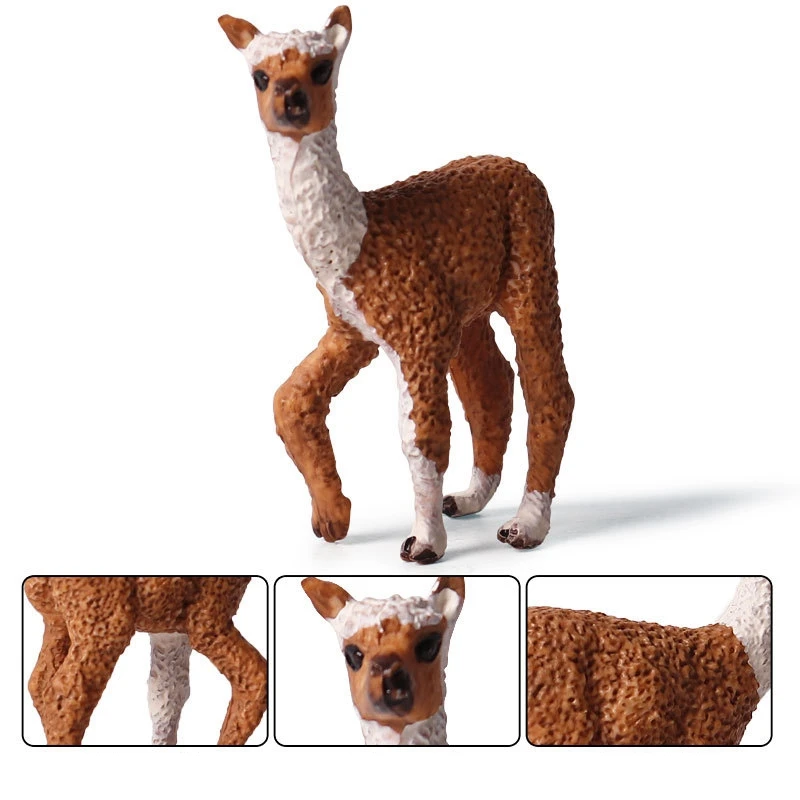 Альпака фигурка игрушка дикое животное твердая статическая модель пластиковая