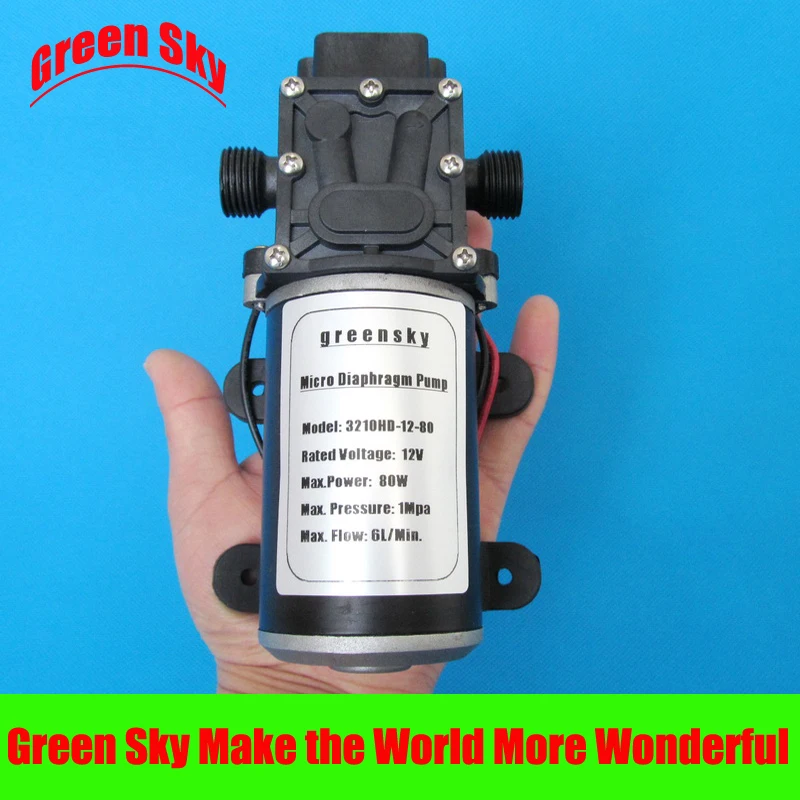 

145PSI 6L/Min 12V DC 80W return valve type high pressure diaphragm water pump