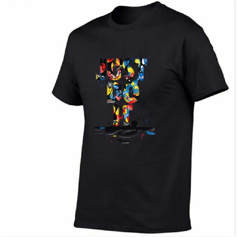 Новая камуфляжная граффити Печать ADI Женская футболка Летняя мужская