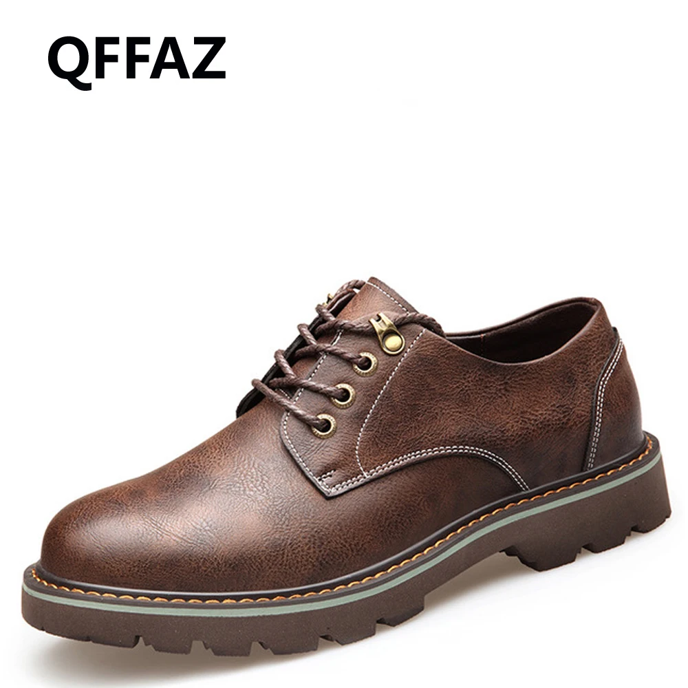 Осенняя модная обувь QFFAZ для инструментов из искусственной кожи повседневная
