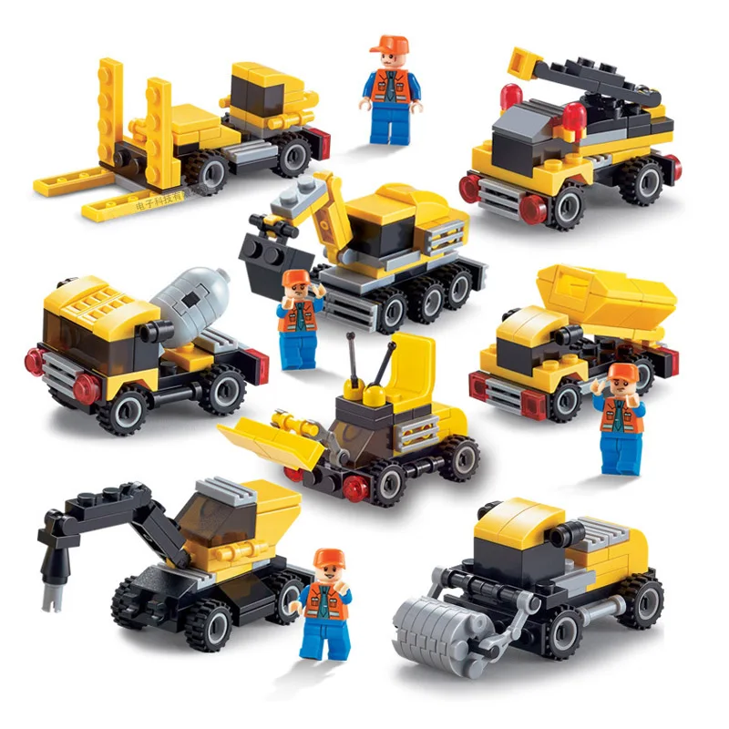 

Baby Boy City Build Series Small Particles Compatibility Building Blocks Kid Gift Toys Construction Vehicle Building Blocks Toy