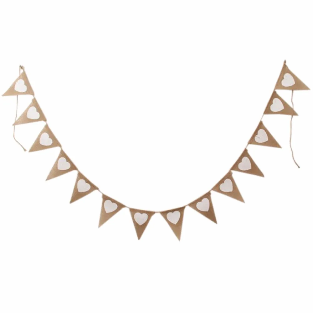 2017 13 шт. джутовая ткань баннер белая фотография винтажные Свадебные праздничные