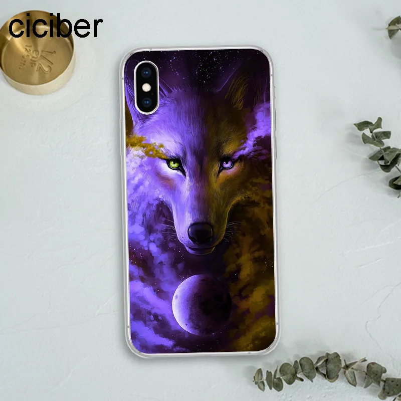 Ciciber животное лев лиса олень Мягкий ТПУ чехол для телефона iPhone 11 Pro Max X XS XR 7 5s SE 8 6 6s