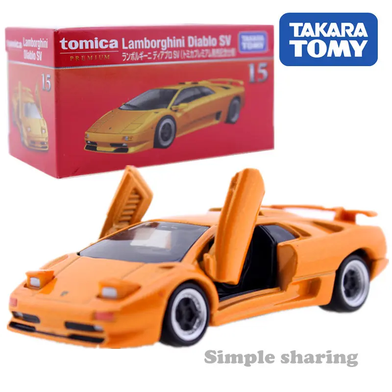 Takara TOMY TOMICA Премиум № 15 Lamborghini Диабло SV автомобиль 1/62 Миниатюрная модель под