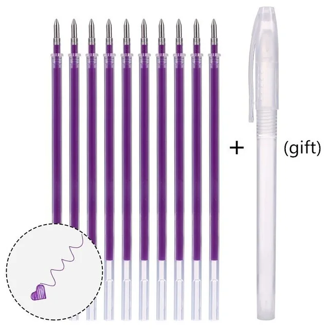 10PCS Hethrone 10 шт./партия, 0,5 мм, пилотные ручки для школы, офиса, пишущий стержень со стираемыми чернилами, гелевые ручки, канцелярские принадлежности, креативный инструмент для чернил - Цвет: 10PCS