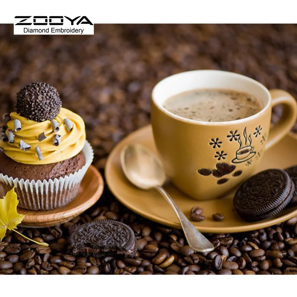 Новинка 3D Алмазная вышивка крестиком кофейная чашка и торт кристальная