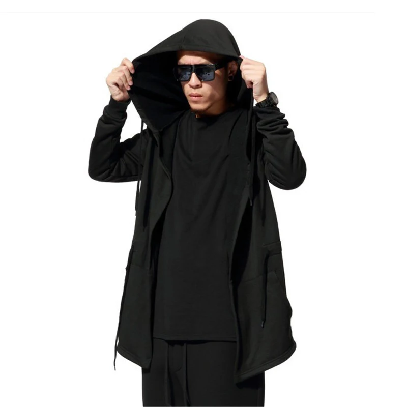 Мужской плащ с капюшоном мужские толстовки в стиле хип-хоп весеннее пальто