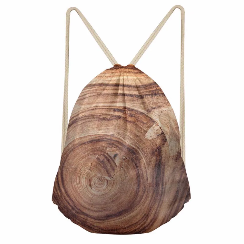 Бесшумный дизайн vortex деревянная полосатая Сумка на шнурке дорожные спортивные