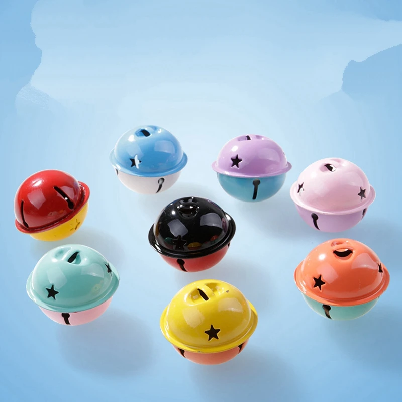 

5pcs Pack Double Colored Alloy Big Bell Pet Collar Diy Decoration