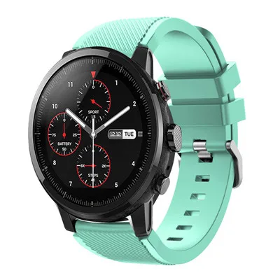 Mint green Для смарт-браслета Amazfit Stratos 2 2 s smart watch ремень силиконовые браслеты браслет ремень для xiaomi huami amazfit ремешок для samsung S3 - Цвет: Mint green