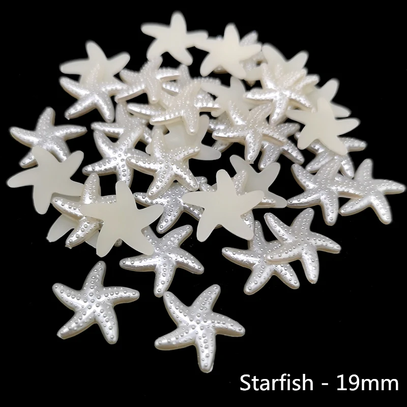 Starfish 100 шт цвета слоновой кости полукруглые поделки из жемчуга ABS имитация жемчуга смолы скрапбукинга бусины DIY украшения - Цвет: Starfish