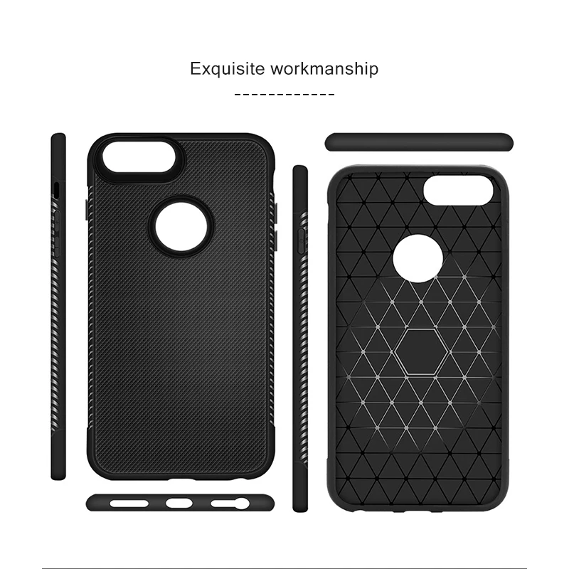 Rugged Case For iPhone X XR XS Max Cover Silicon Bumper Matte Cases 6S 6 7 8 Plus 7Plus 5 5S SE Shockproof Back |