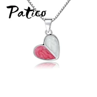 high quality heart pendant necklaces for women 925 sterling silver wedding jewelry accessory long necklaces wholesale
