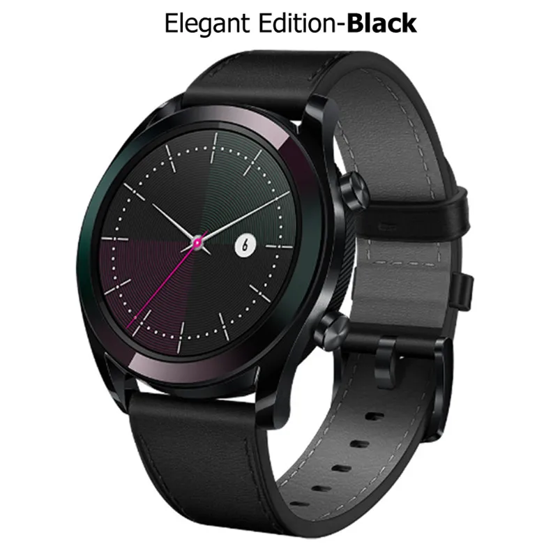 HUAWEI WATCH GT Смарт спортивные часы 1,39 дюймов AMOLED цветной экран Heartrate отчет gps плавание Бег Велоспорт сна монитор Часы - Цвет: Elegant black