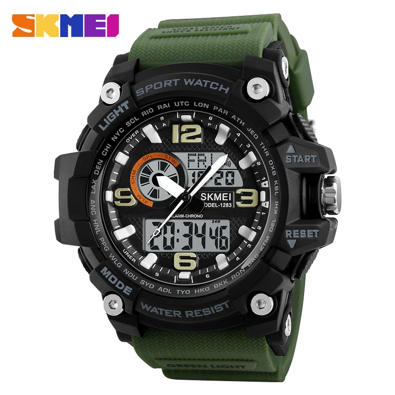 Watches SKMEI Sports Watches Men Fashion Multi-function Chronograph Digital Quartz Dual Display Wristwatches Relogio Masculino