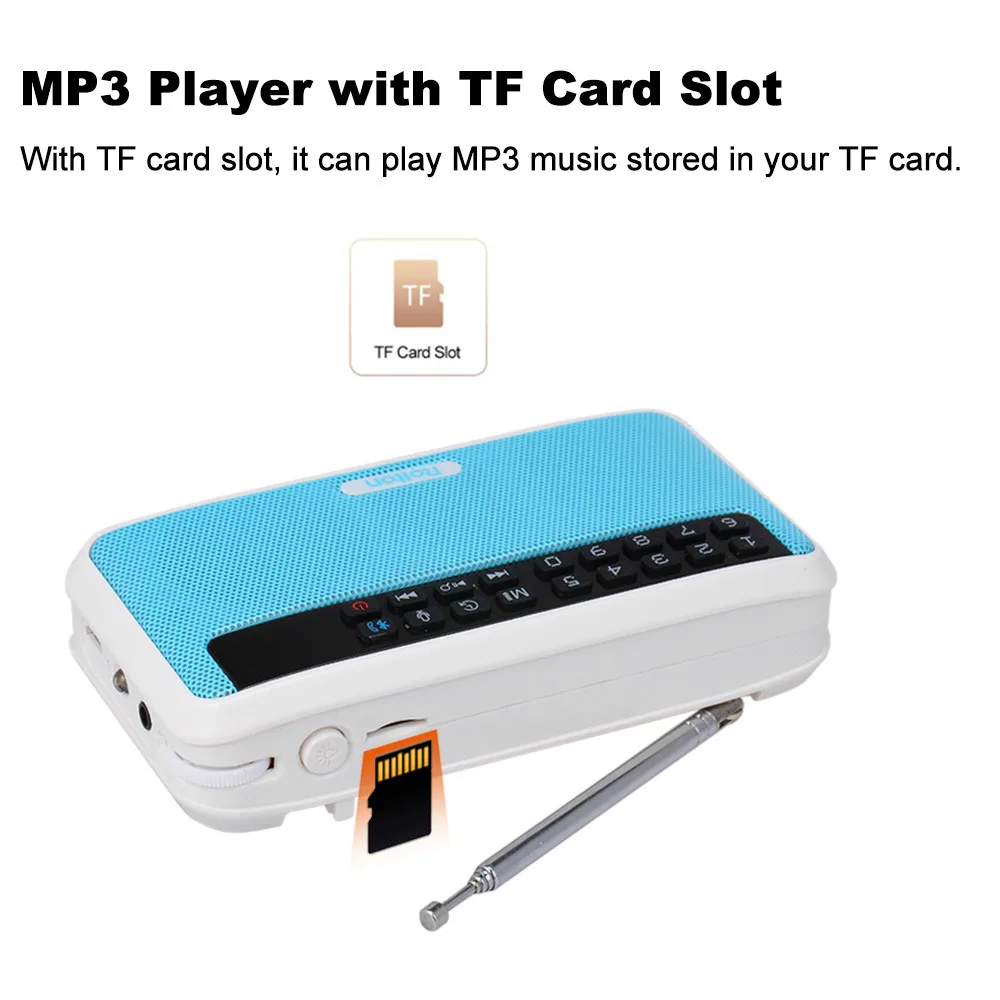 Rolton E500 Мини Портативный fm-радио музыкальный плеер Поддержка Micro TF карты Bluetooth динамик светодиодный беспроводной радио