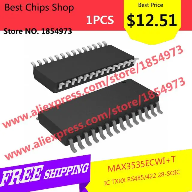 Бесплатная доставка 1 шт. = $12.51 IC интегральной схемы MAX3535ECWI TXRX RS485 / 422 28 SOIC 3535 MAX3535
