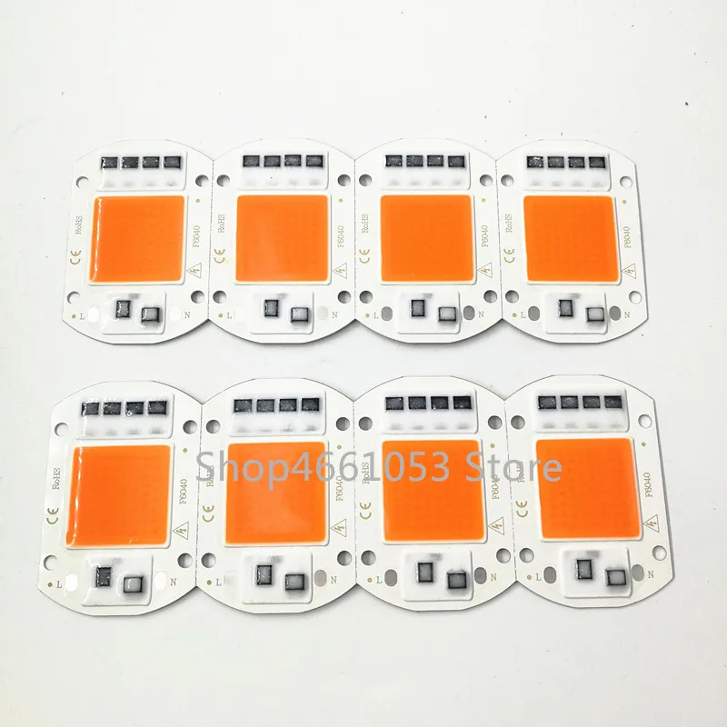 10 шт. светодиодный COB лампы Чип-диод 50W чип 110V 220V Вход умная ИС (интеграционная