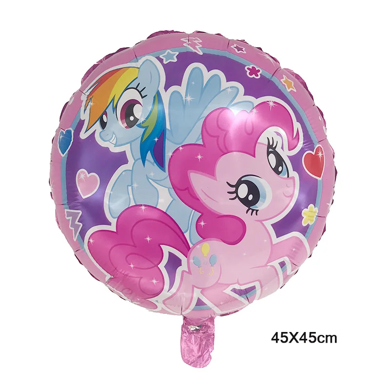 1 шт. 45X45cm Мой маленький пони шарик из фольги в форме globos детское платье для дня