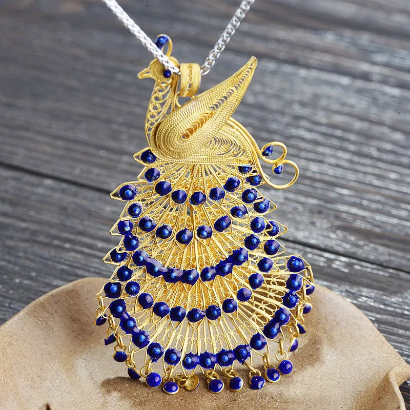 Женский кулон из серебра 925 пробы с синим камнем|Подвески| |