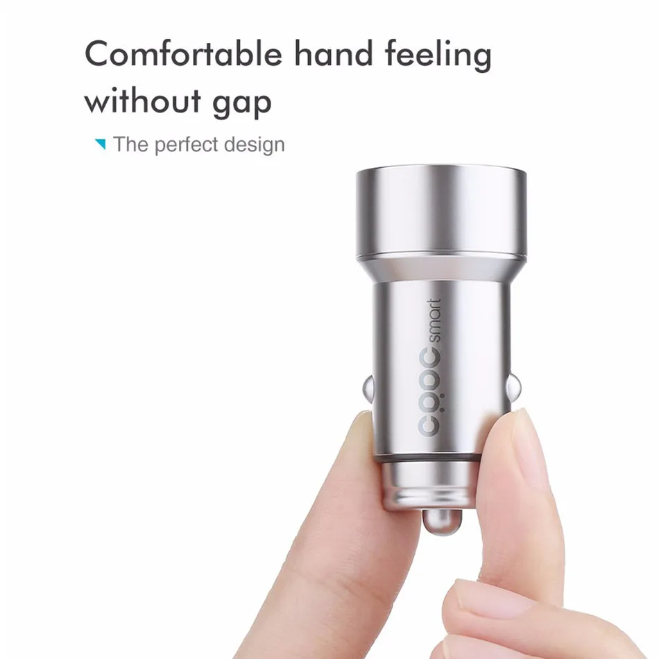 CRDC 3.4A Dual USB Car Charger Universal Metal Fast Car-Charger With LED halo for Xiaomi iPhone 7 Samsung S8 LG G5 HTC&ampTablet PC |