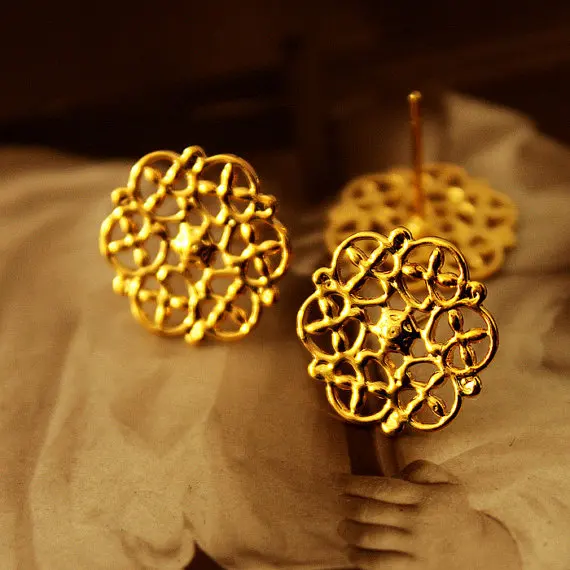 50 шт. золотые и серебряные серьги-гвоздики без никеля | Украшения аксессуары