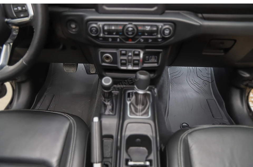 SHINEKA оригинальные резиновые коврики для Jeep Wrangler JL+ 4 двери задний коврик на полу подкладка ковры для Jeep Wrangler Sahara JL