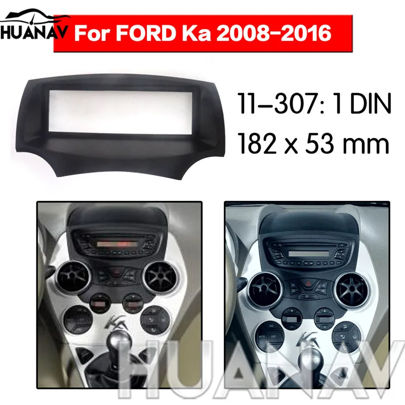 

Автомобильный радиоприемник HUANAV, монтажный адаптер fascia Для 2008 FORD KA 1 DIN, стереорамка, облицовка для аудио