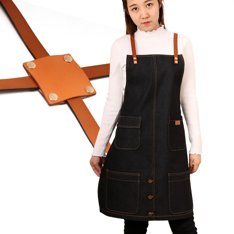 Новый модный ковбойский сарафан шеф повара противообрастающий джинсовый