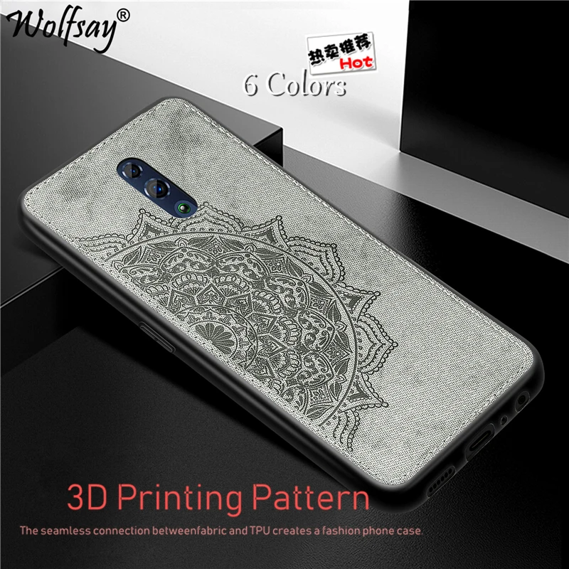 Чехол из хлопковой ткани для Oppo Reno чехол тканевый Магнитный силиконовый бампер