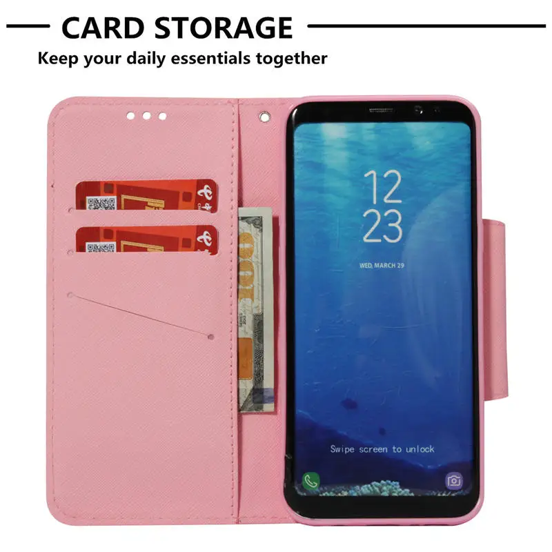 Большой магнитноприкладной чехол для телефона Samsung SM-G950FD Galaxy S8 из искусственной кожи, полный комплект корпуса G950F TPU-чехлов.