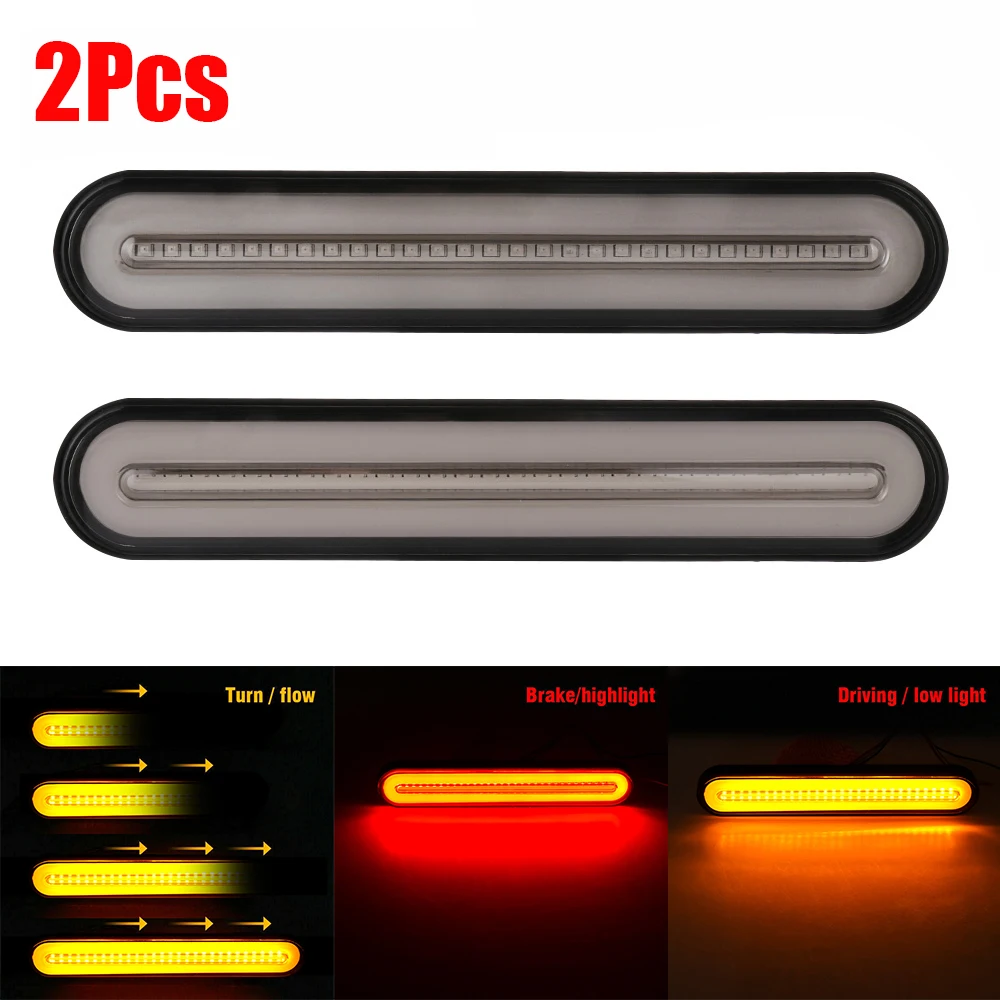 2 шт. светодиодный тормозной светильник для прицепа грузовика водонепроницаемый