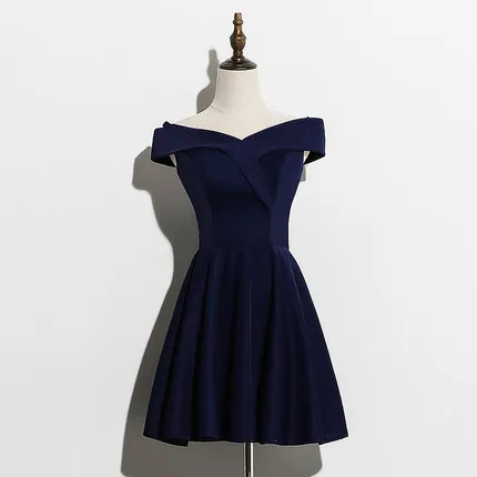 black Новая мода vestido de noiva короткие бордовые сексуальные коктейльные платья Мини Вечерние платья с открытыми плечами - Цвет: black