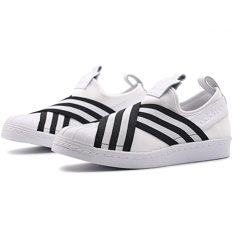 Оригинальный Новое поступление 2018 Adidas Originals SUPERSTAR SLIPON W Для женщин Скейтбординг