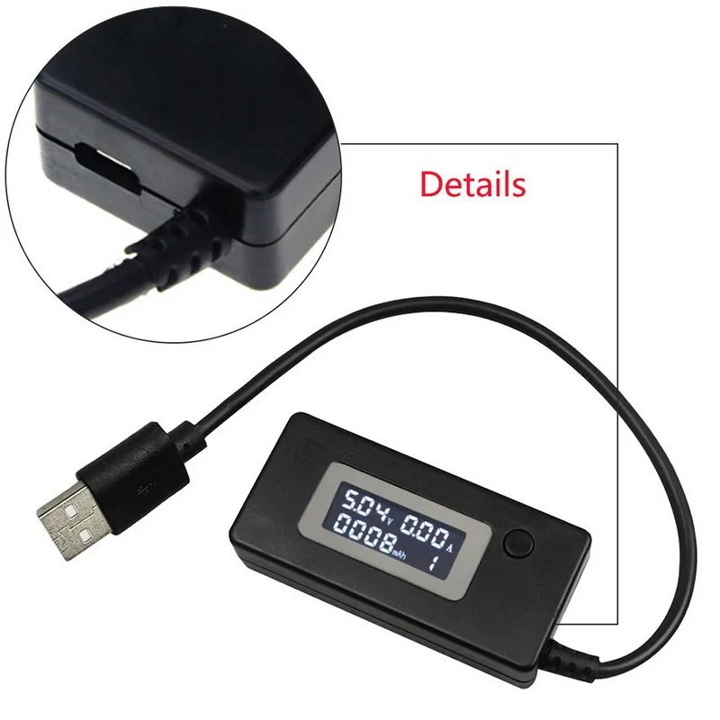 Urijk USB мини напряжение измеритель тока ЖК-экран креативный портативный мобильный зарядное устройство детектор телефон тестер напряжения доктор