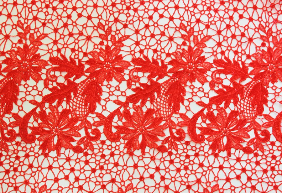 Блестящая кружевная ткань вышитая Цветочная одежда африканский гипюр отделка