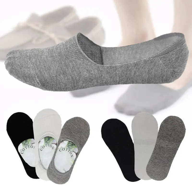 1 пара мужские мягкие невидимые носки низкие повседневные хлопковые лоферы