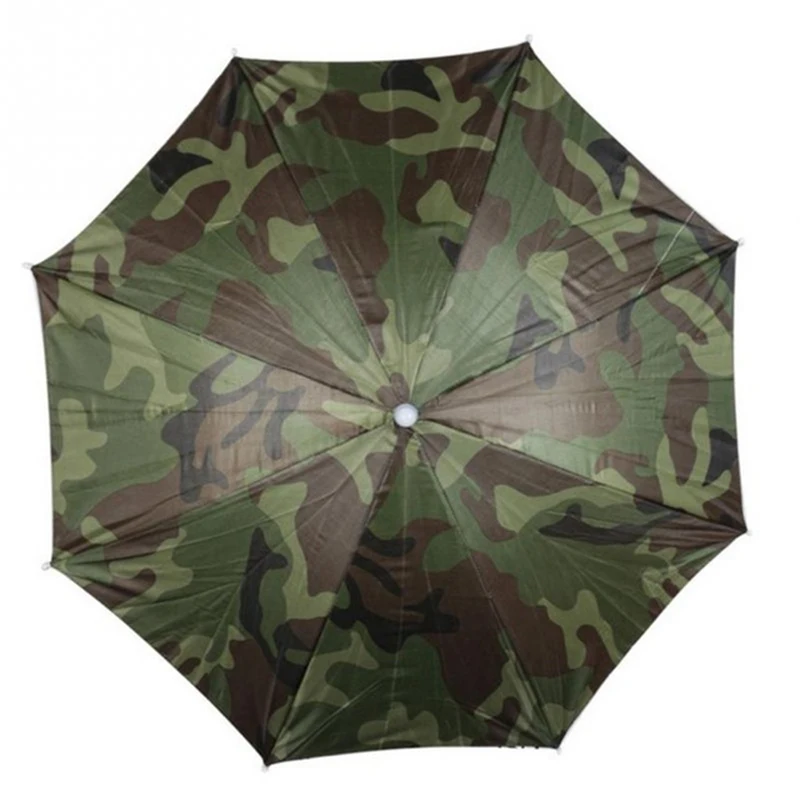 Головной зонт шапка для рыбалки с защитой от УФ лучей камуфляжный защита солнца