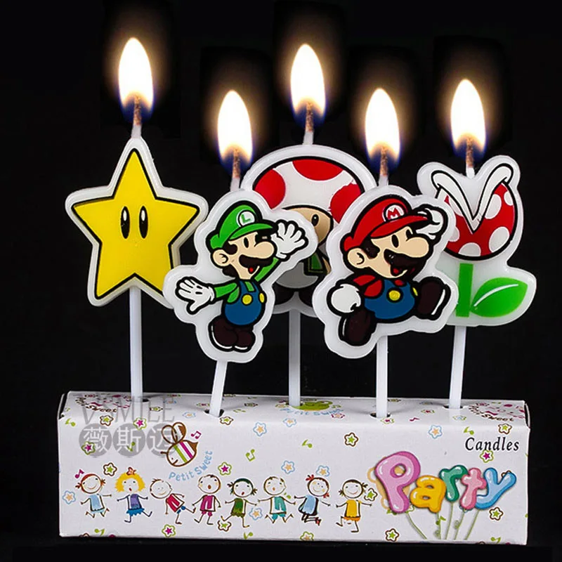 5 шт. для мальчиков пони лошадь мультфильм вечеринка день рождения свеча детский