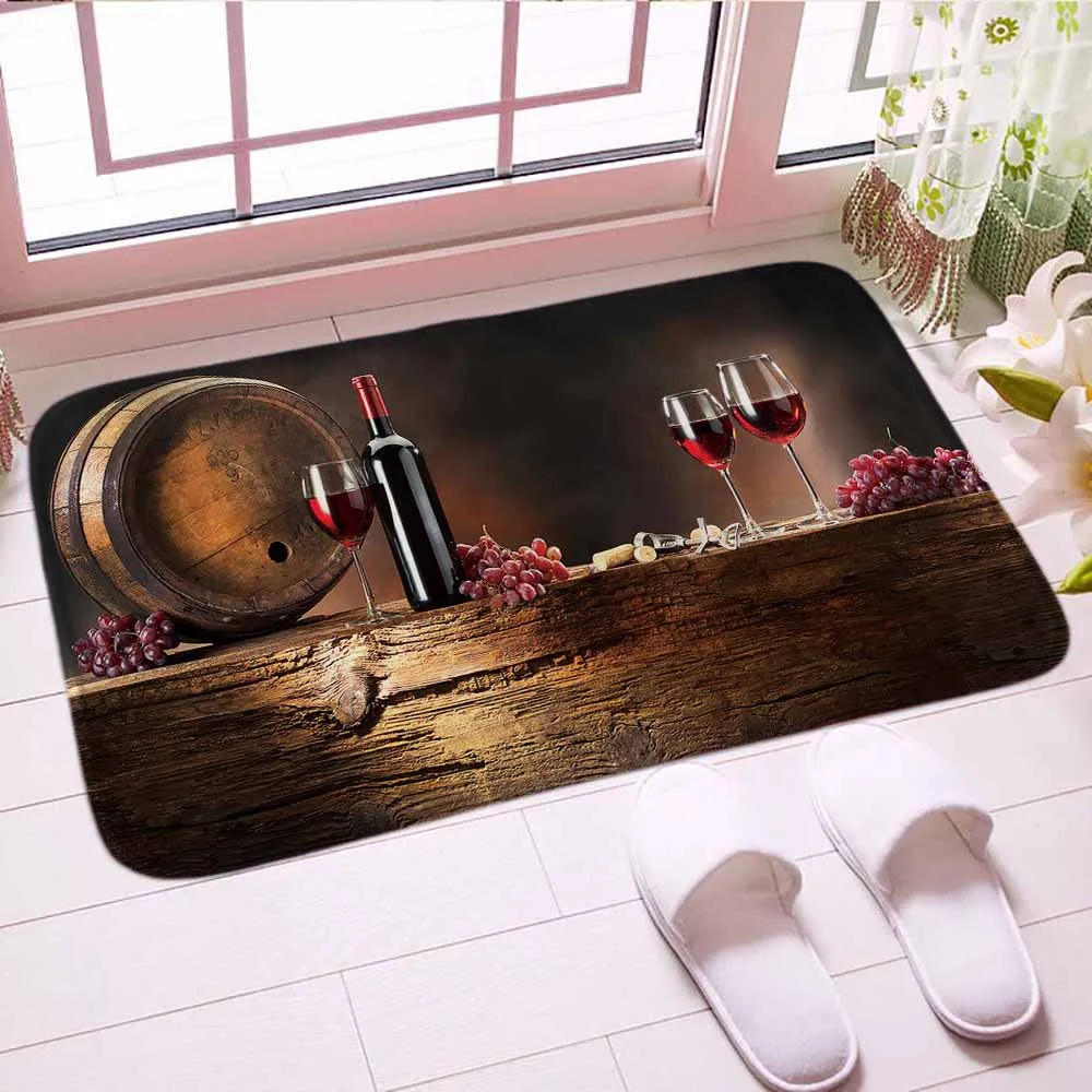 Коврик напольный из красного вина яркий на заказ | Дом и сад